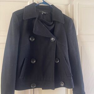 Zara Women's Classic Black Peacoat